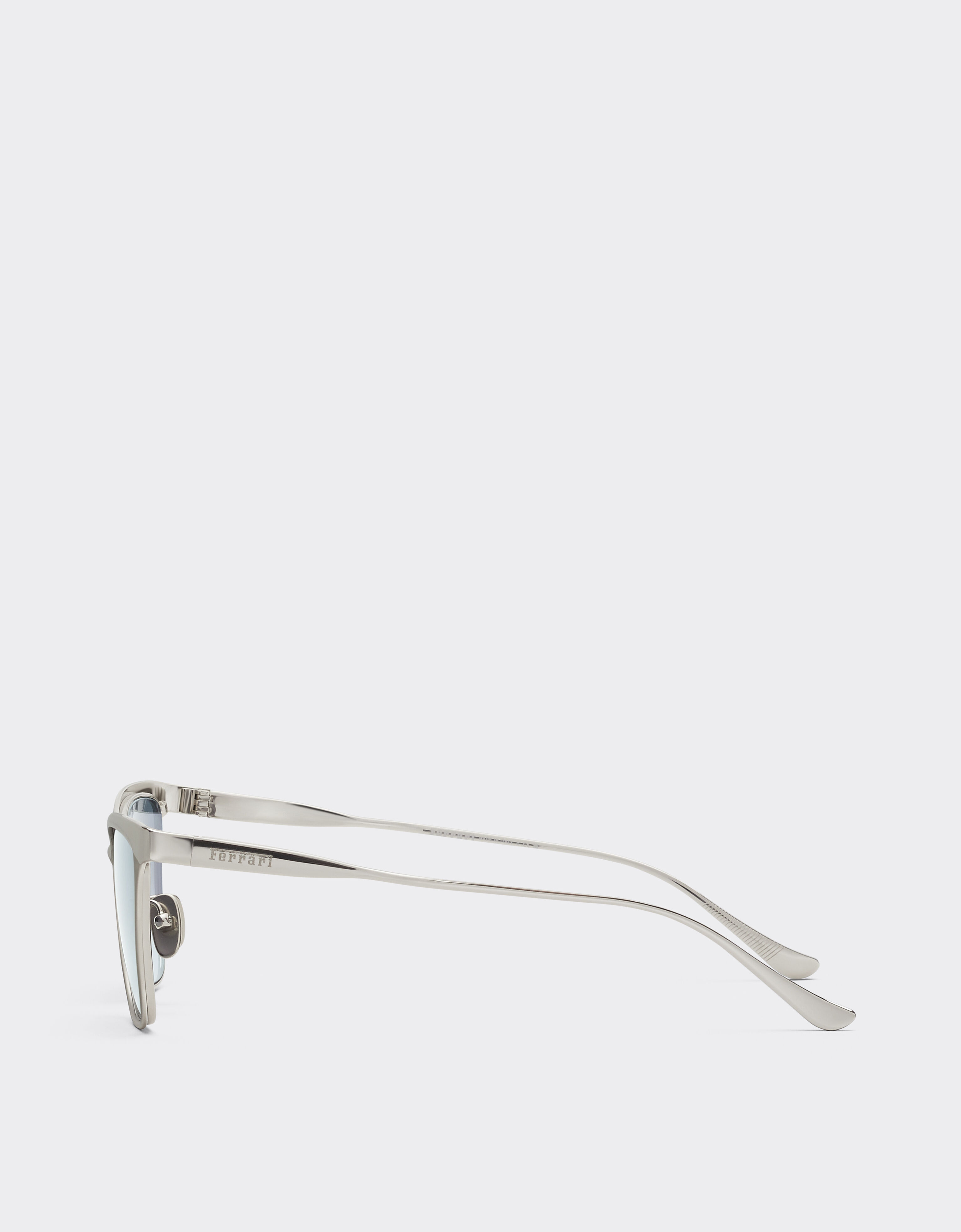 Ferrari Ferrari sunglasses in silvermetal with gray crystal gradient lenses Silver LA0L0f