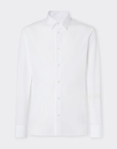 Ferrari 法拉利徽标刺绣府绸衬衫 光学白 22696f