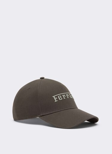 Baseball-Cap aus Baumwolltwill Ferrari Baseball-Cap aus Baumwolltwill Caffè CANCP0007WCO0004f