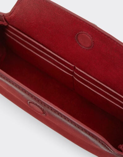 Ferrari Ferrari Dino wallet in shaded nubuck with shoulder strap Maison Red 50396f
