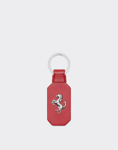 KEYRING PLAIN LEATHER Ferrari KEYRING PLAIN LEATHER Rosso Maison 50618f