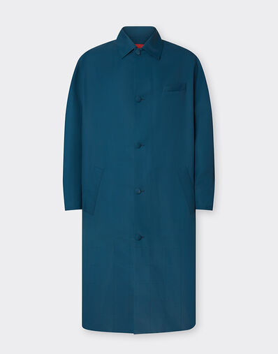 Ferrari 虹彩尼龙斜纹布大衣 孔雀蓝 22437f