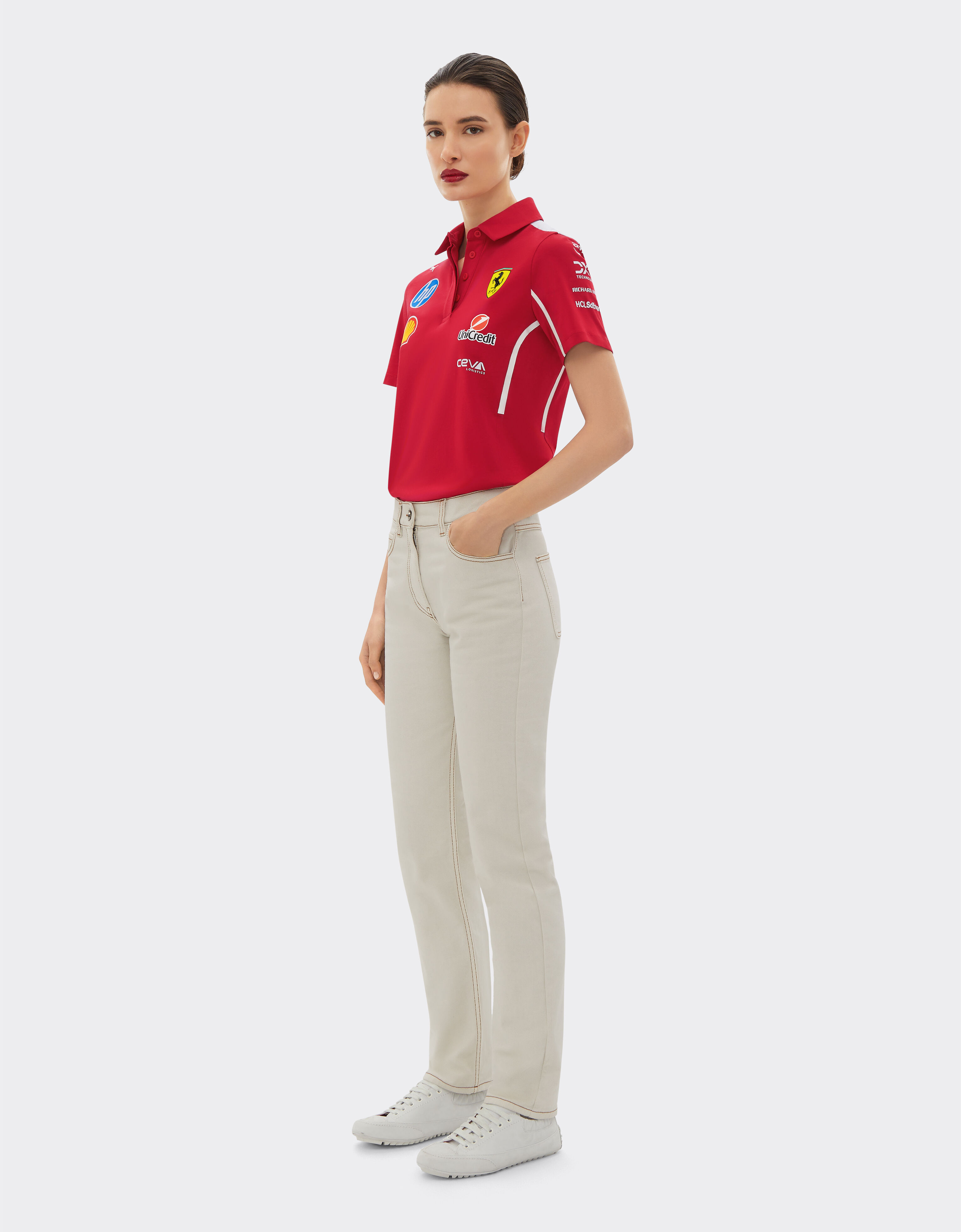 Ferrari Puma 与 Scuderia Ferrari HP 合作款2025车队 Polo 衫 樱桃色 LA027f