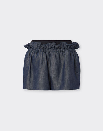 Ferrari 丹宁效果巧克丁短裤 深丹宁色 22693f