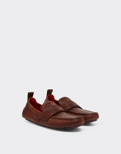 Ferrari Nappa leather driver shoes Brown 49990f