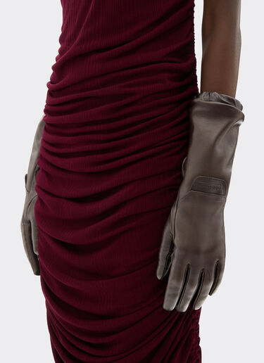 Long Nappa leather driving gloves Ferrari Long Nappa leather driving gloves Dark brown 22712f