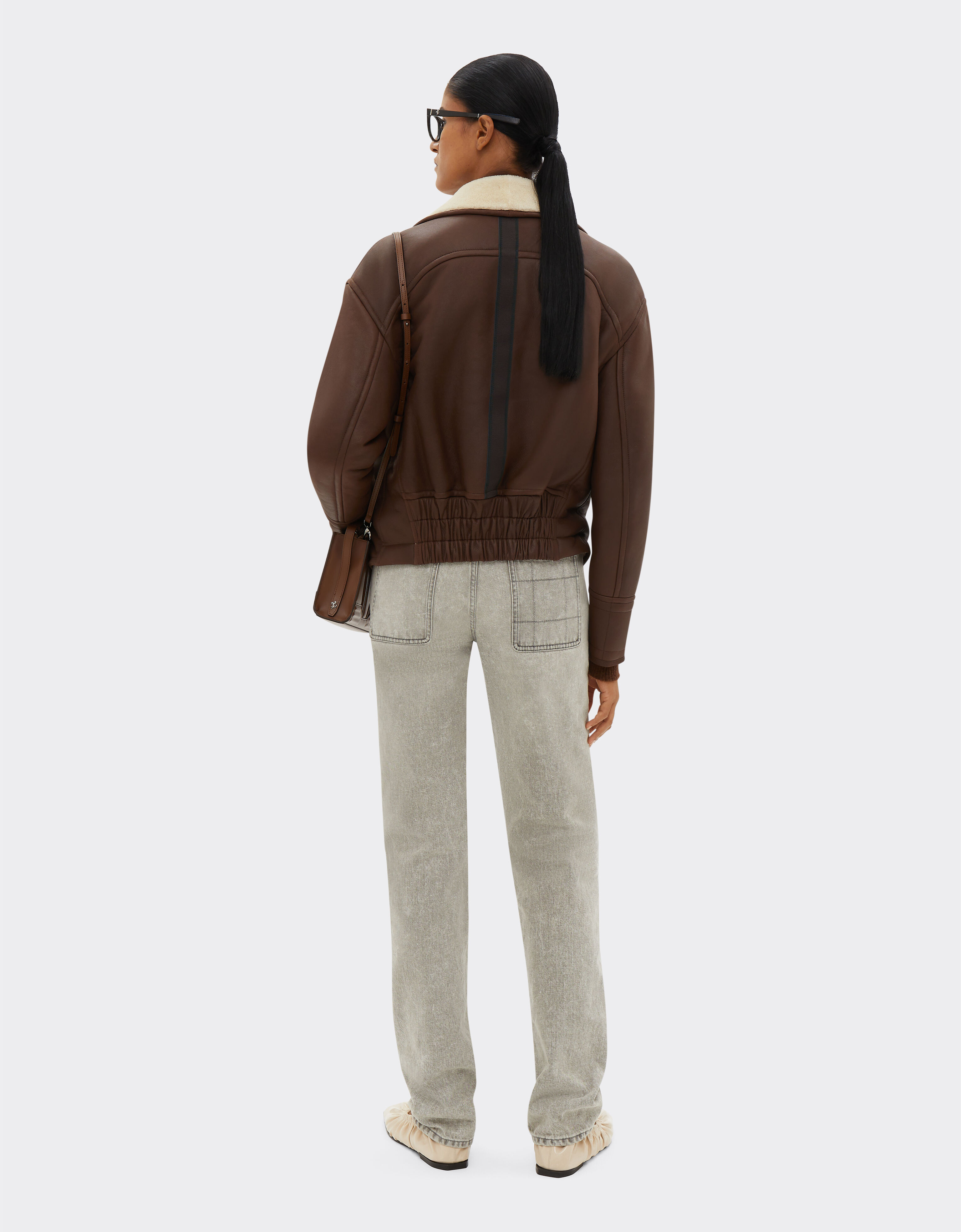 Ferrari Shearling caban 烟草色 20982f