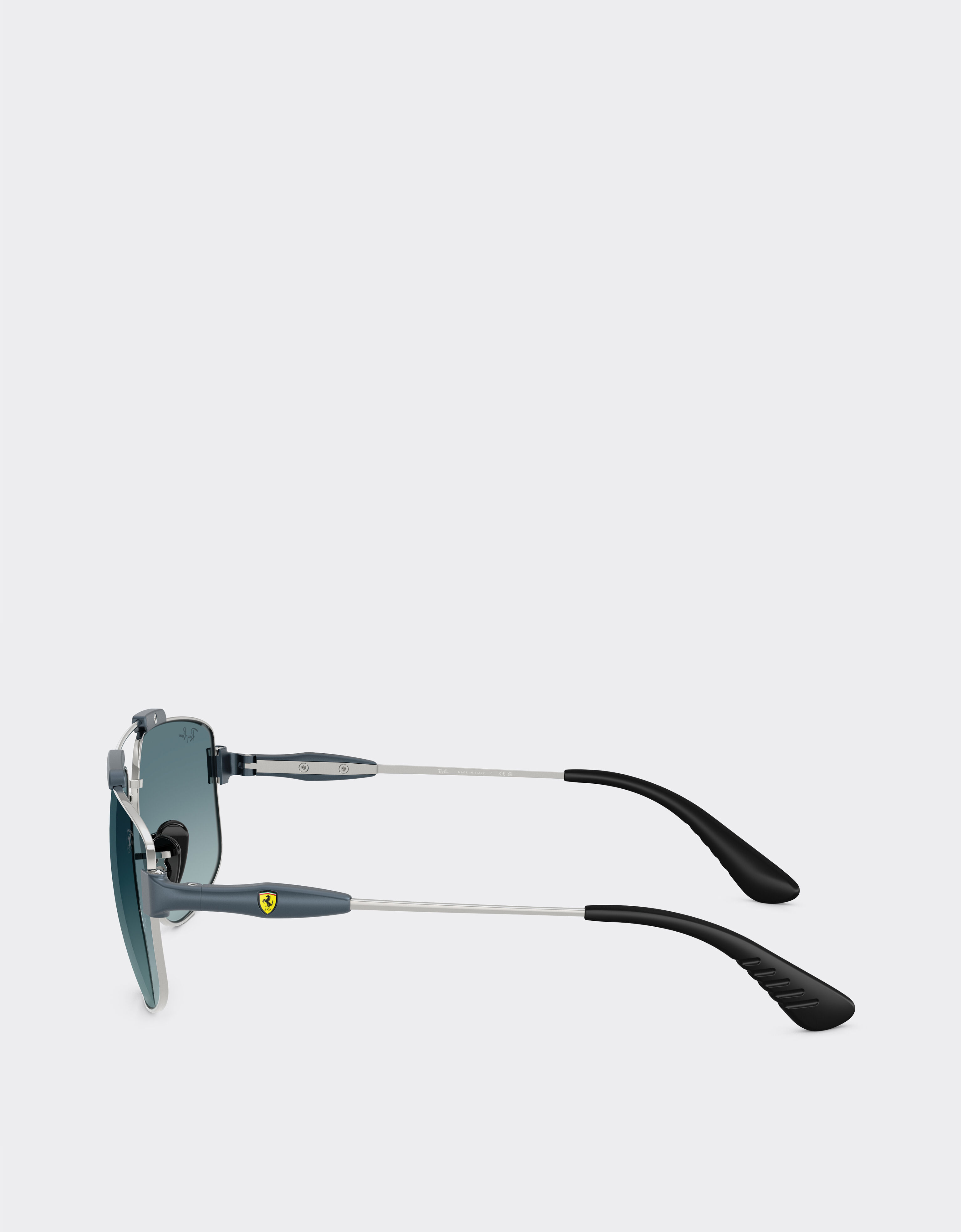 Ferrari Ray-Ban for Scuderia Ferrari RB3789M 银色金属镜框搭配灰色渐变蓝色镜片 Silver LA0JMf