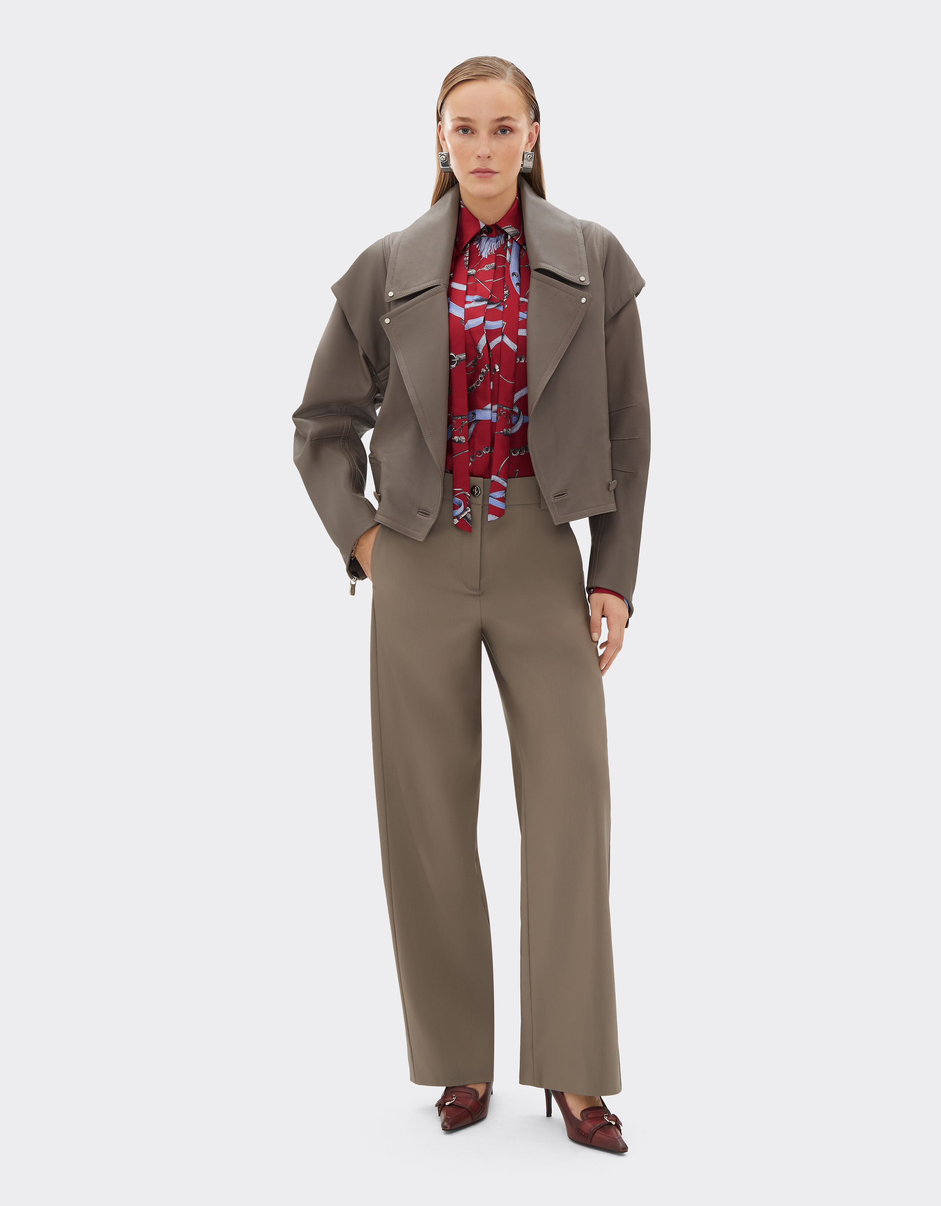 Ferrari 法拉利 Closet 印花真丝衬衫 Maison Red 50805f