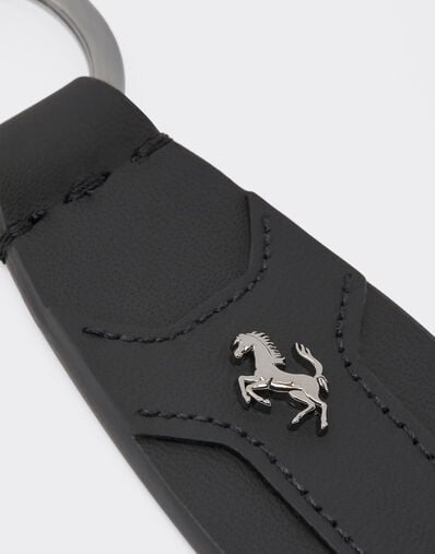 Ferrari Second Life Leather Keychain Black 21437f