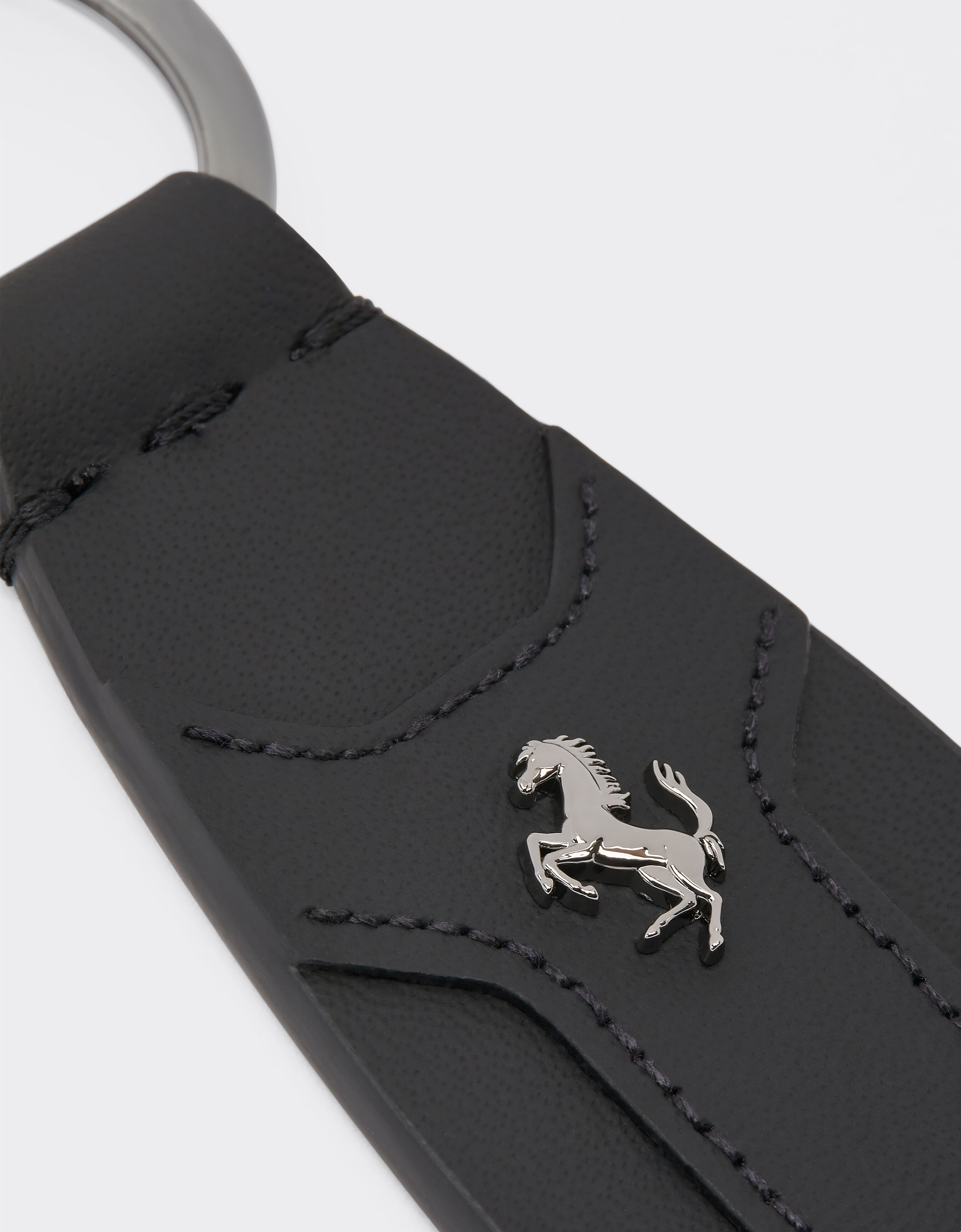 Ferrari Second Life Leather Keychain Black 21437f