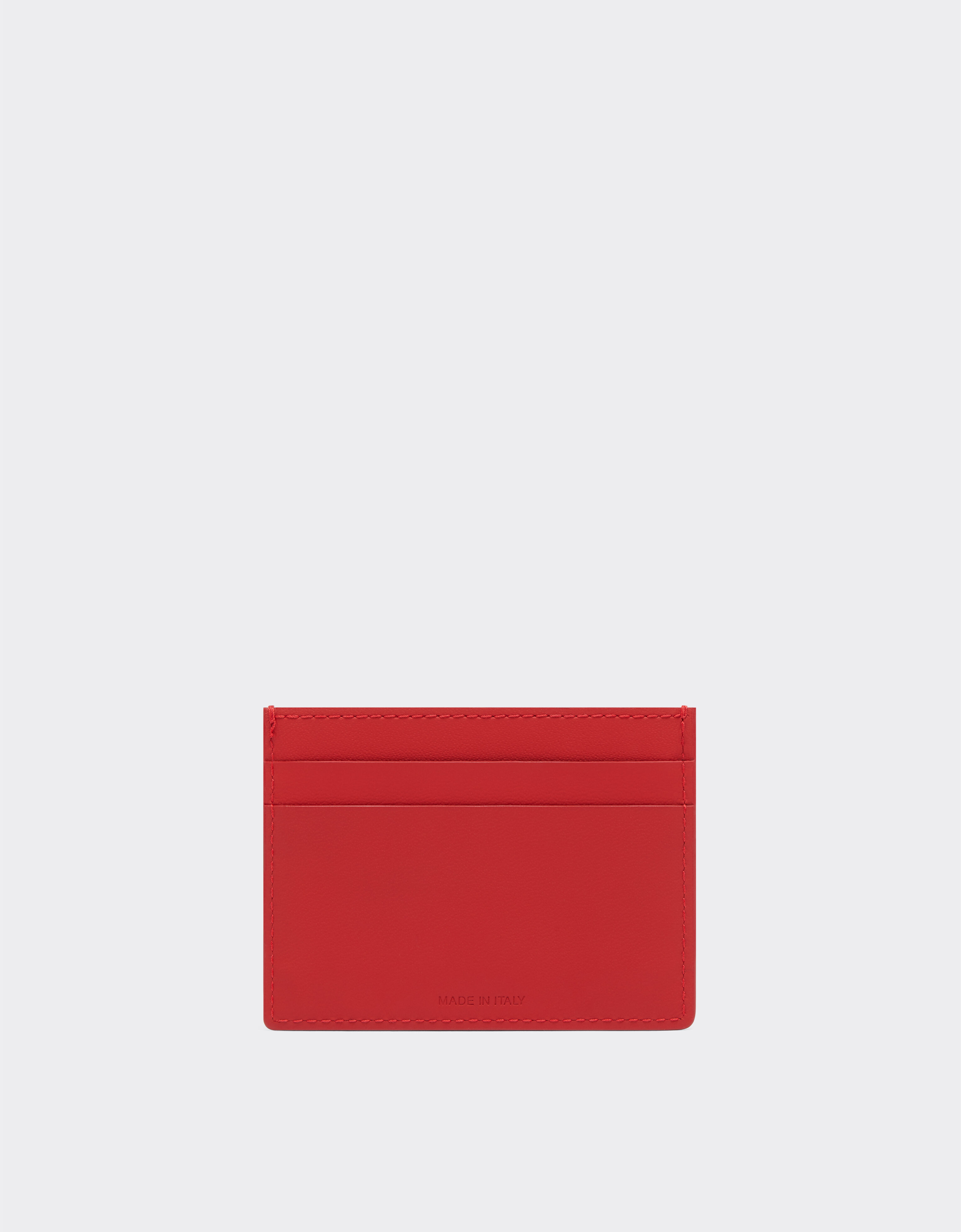 Ferrari Second Life Leather Card Holder Rosso Dino 21435f
