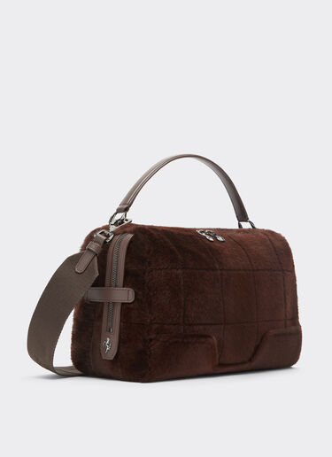Ferrari Ferrari GT Soft shoulder bag in shearling Espresso 49132f