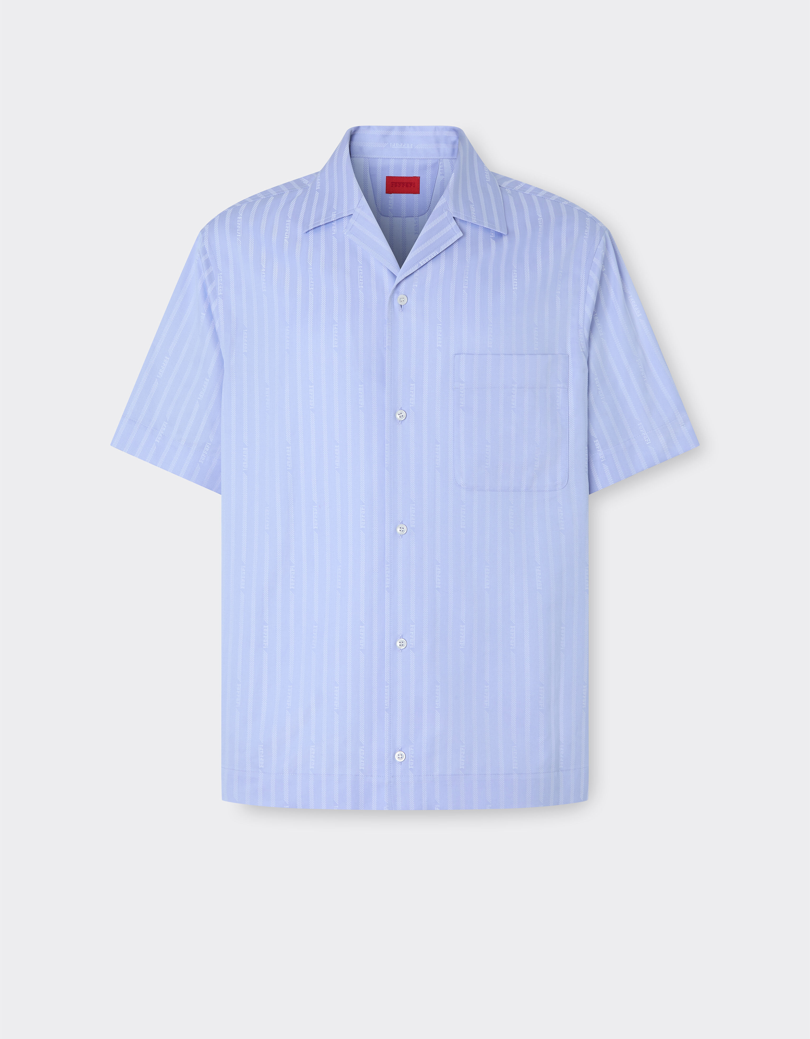 Ferrari Cotton shirt with Ferrari Monogram pattern Oxford 50071f
