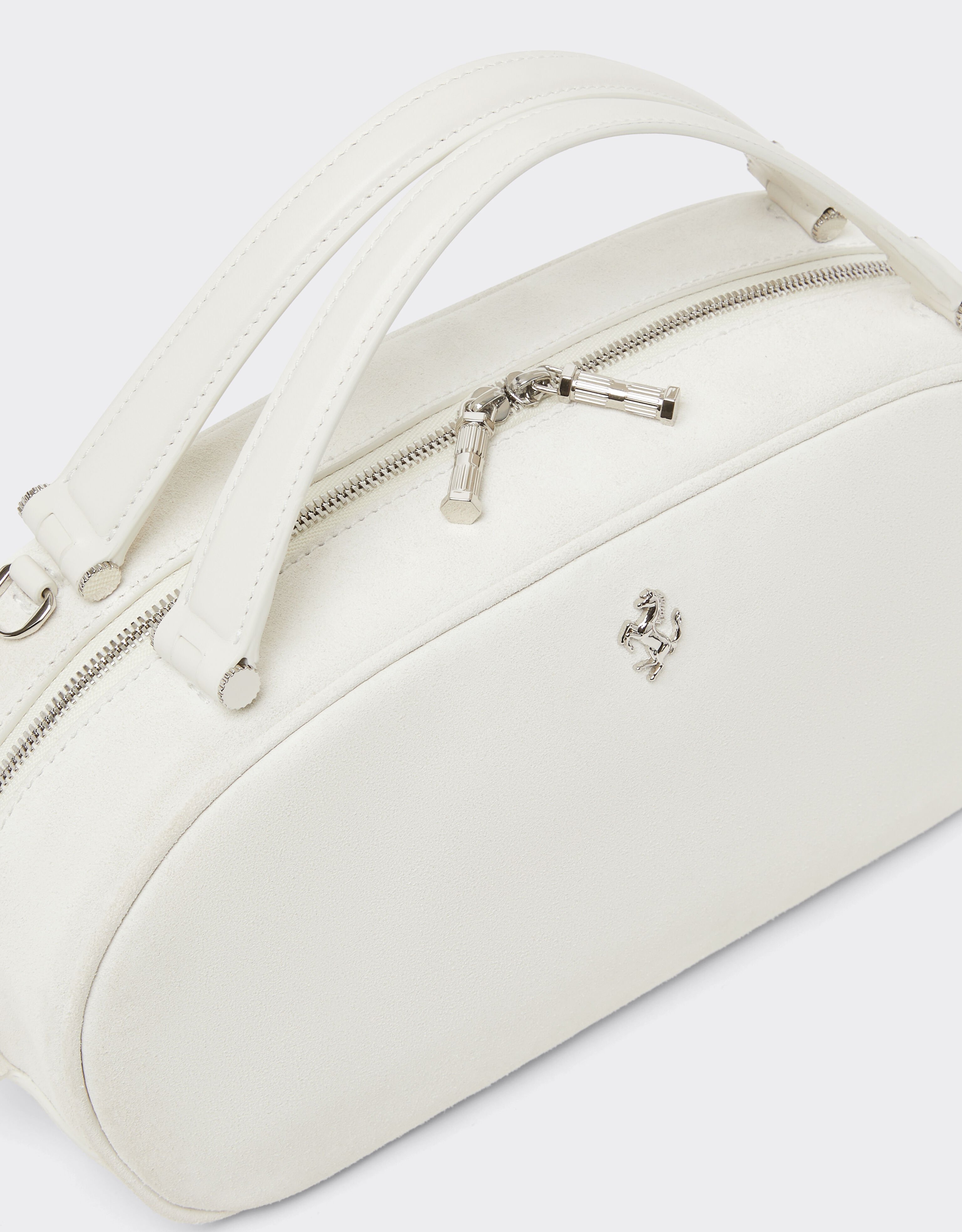 Ferrari La Ferrari Dino 迷你保龄球包，麂皮与皮革材质 Avorio 51175f