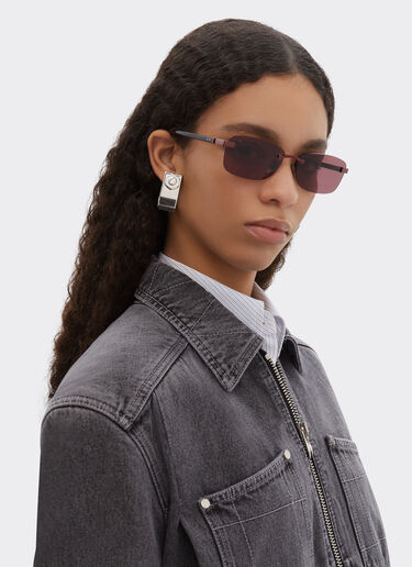 Ferrari Sunglasses in  shiny red titanium  and acetate with exclusive Ferrari Contrast Pro™ burgundy lenses Rosso Scuro LA0L8f