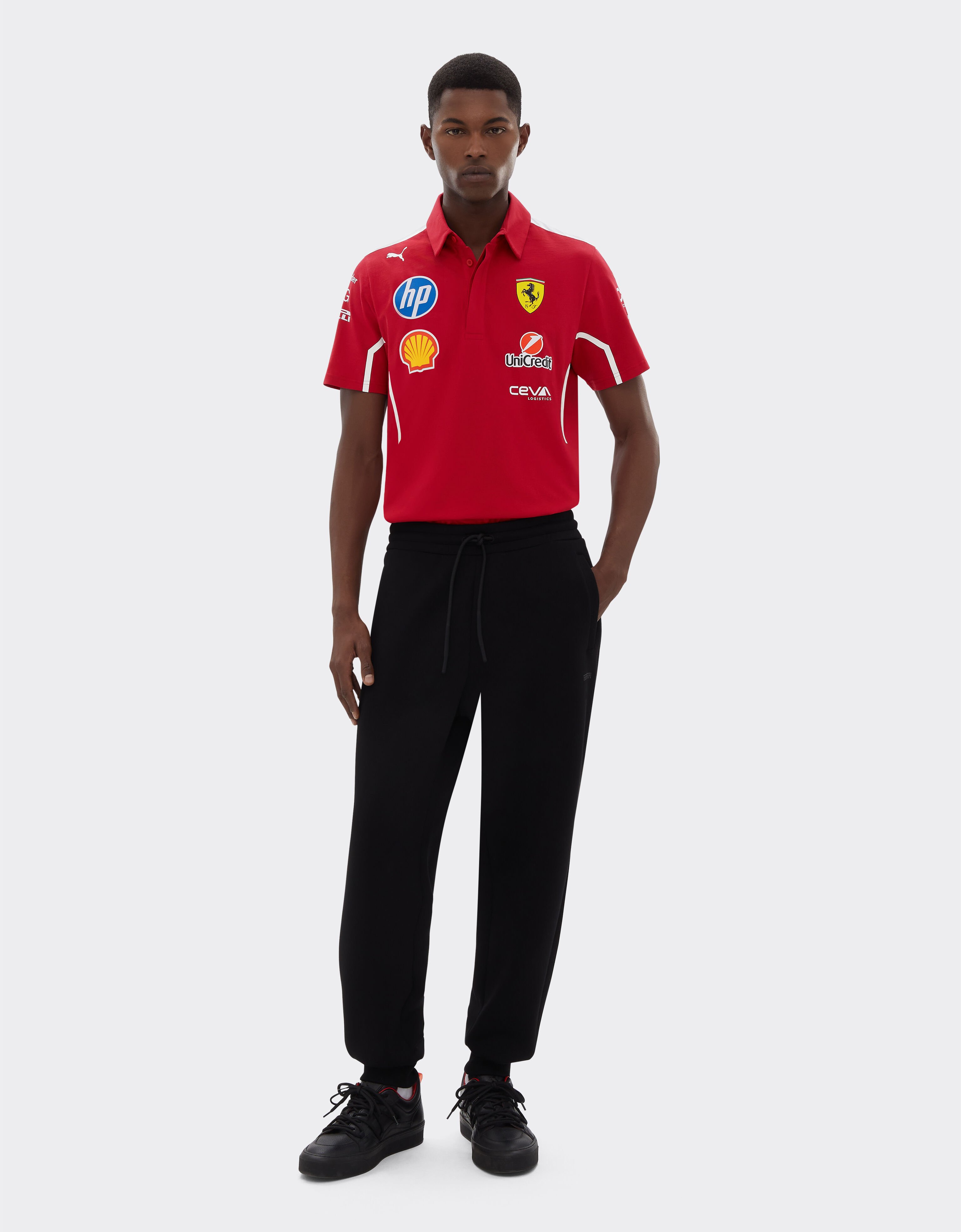 Ferrari Puma 与 Scuderia Ferrari HP 合作款2025车队 Polo 衫 樱桃色 LA01Yf