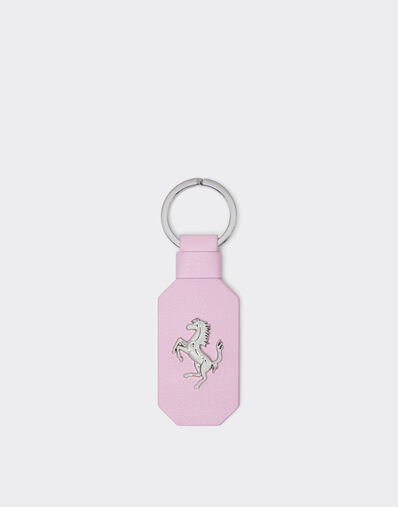 Ferrari Leather keychain with prancing horse Wisteria 49222f