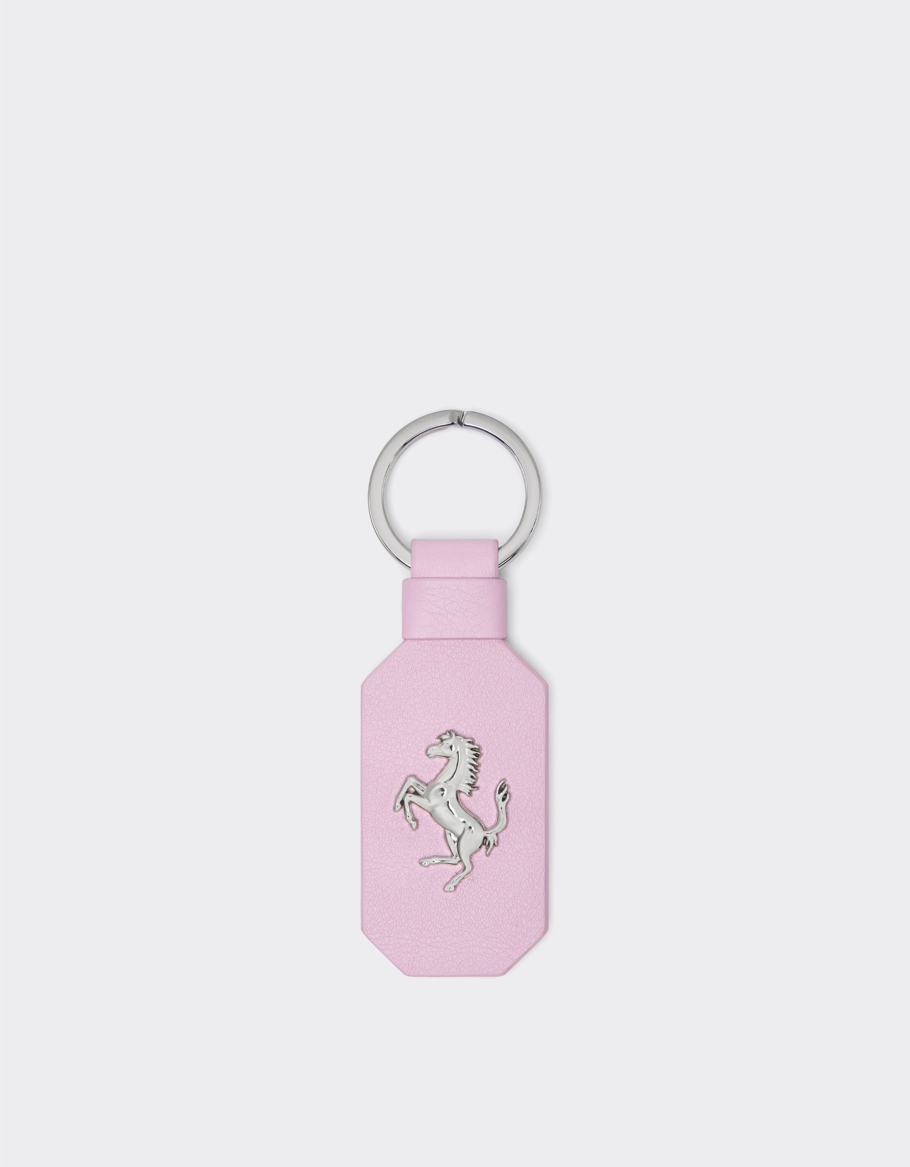 Ferrari Leather keychain with prancing horse Wisteria 49222f
