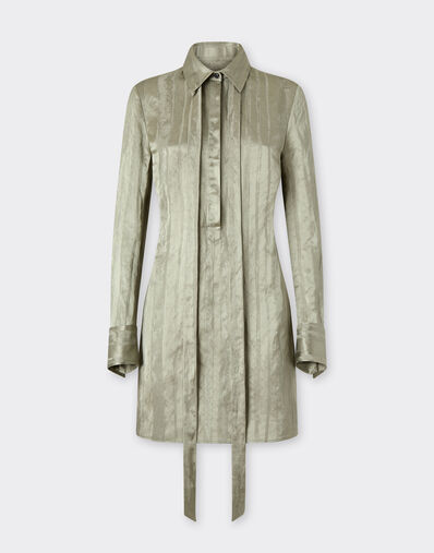 Ferrari 条纹图案提花连衣裙 Khaki Green 50353f