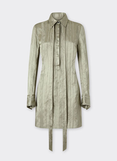 条纹图案提花连衣裙 Ferrari 条纹图案提花连衣裙 Khaki Green 50353f