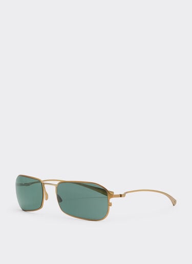 Ferrari Matte gold titanium sunglasses with dark green lenses Oro Satinato LY0SG1264EXT0001f