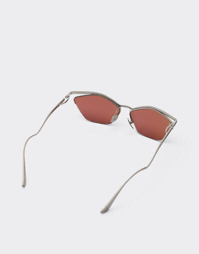Ferrari Ferrari sunglasses in silver-coloredtitanium with dark purple mirrored lenses Silver LA0KUf