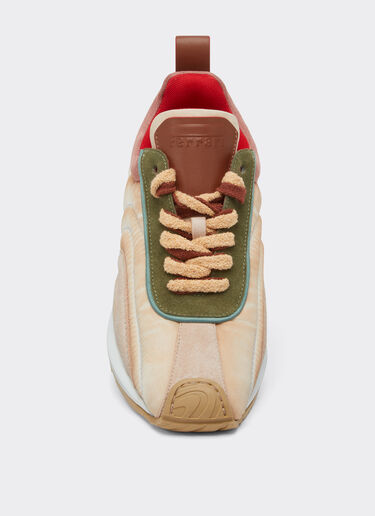 Ferrari 绒面革、纳帕皮革和尼龙训练鞋 Powder Pink 50765f