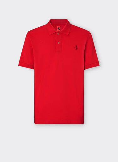 Ferrari 跃马有机棉质珠地 Polo 衫 赛车红 47822f