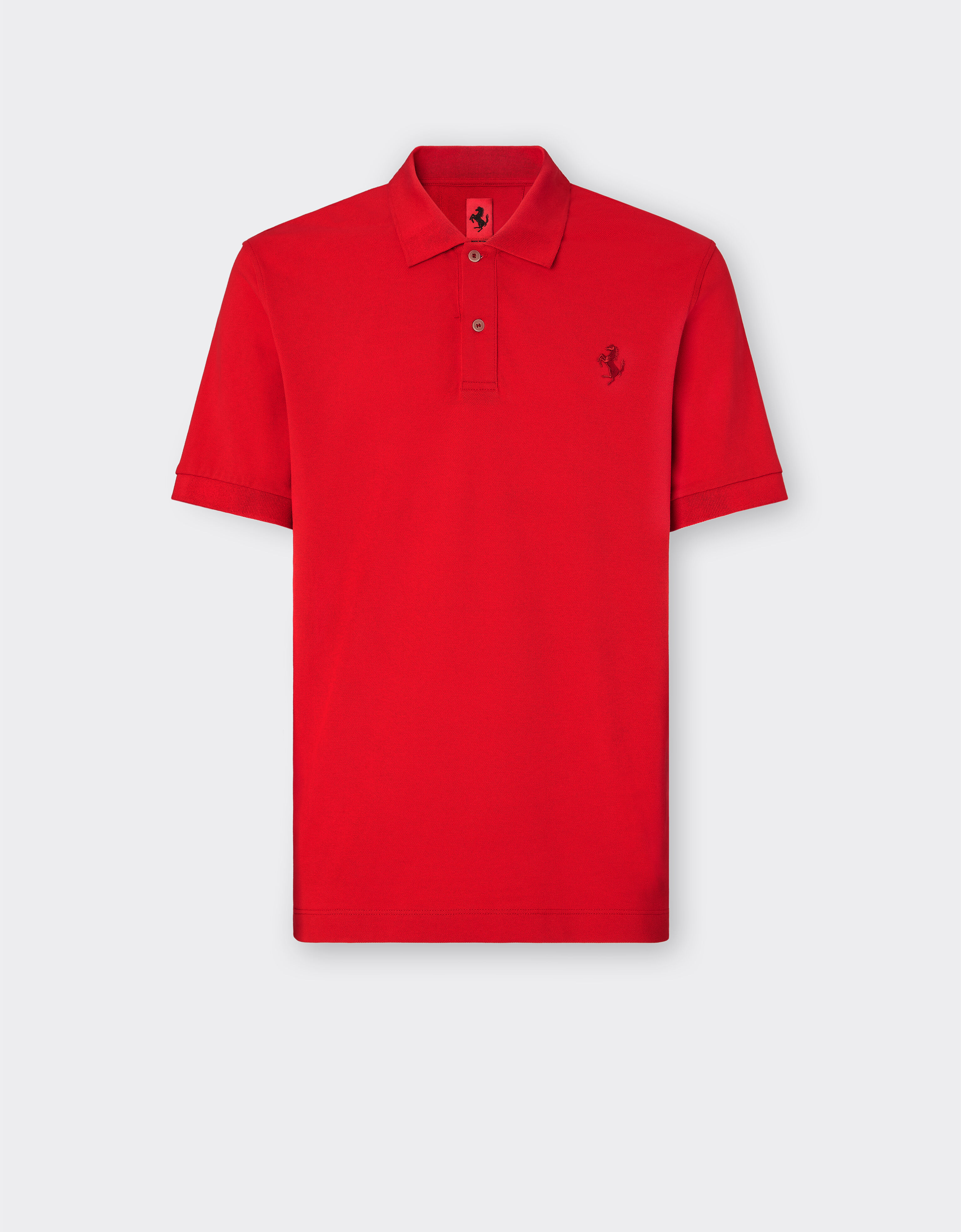 Ferrari 跃马有机棉质珠地 Polo 衫 赛车红 47822f
