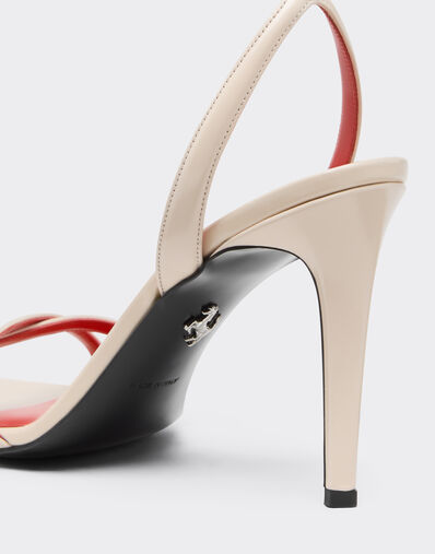 Ferrari Glossy leather sandals Powder Pink 50374f