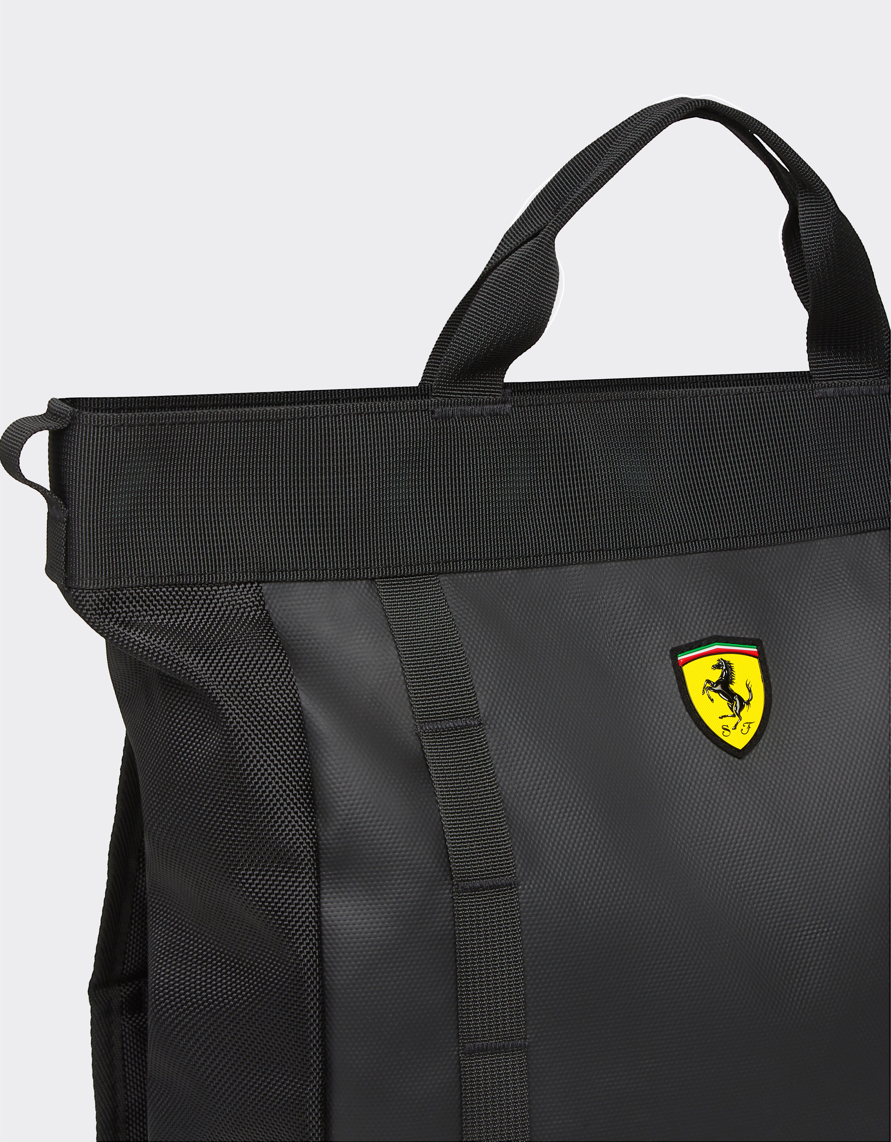  Tote backpack with Ferrari Scudetto Nero SBNBP0016HMM0032f