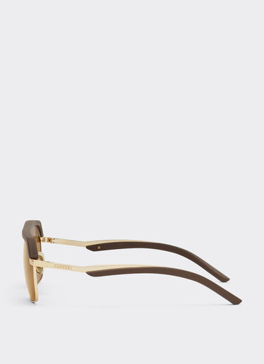 Ferrari sunglasses in matte gold metal with brown polarized lenses Ferrari Ferrari sunglasses in matte gold metal with brown polarized lenses Dark brown LA0ERf