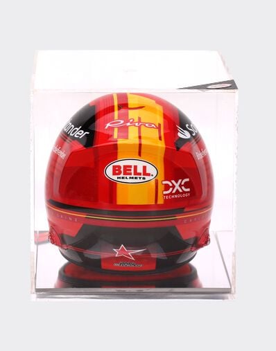 Ferrari 1:2 比例的 Carlos Sainz 迷你头盔 - 巴塞罗那特别版 红色 F0902f