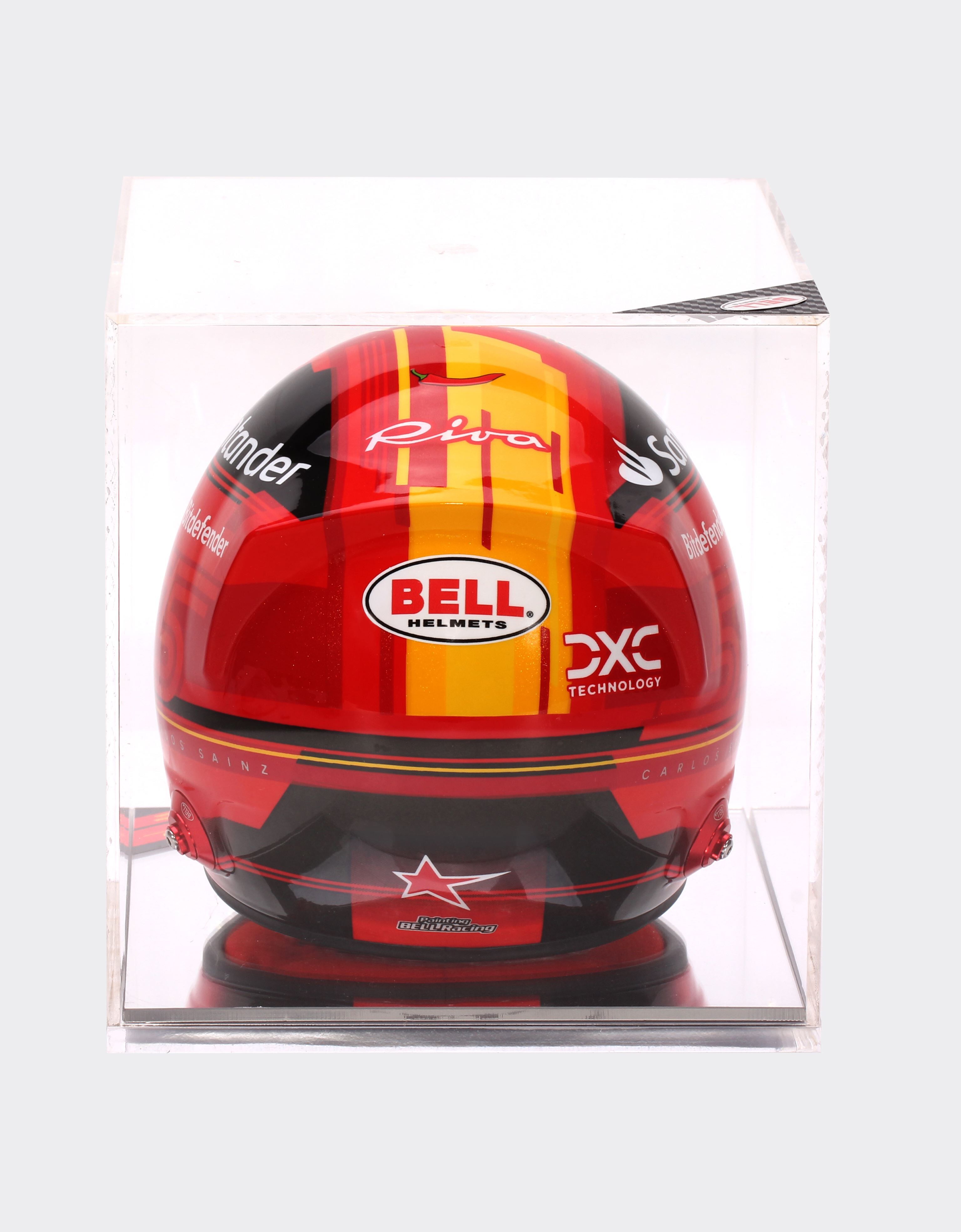 Ferrari 1:2 比例的 Carlos Sainz 迷你头盔 - 巴塞罗那特别版 红色 F0902f