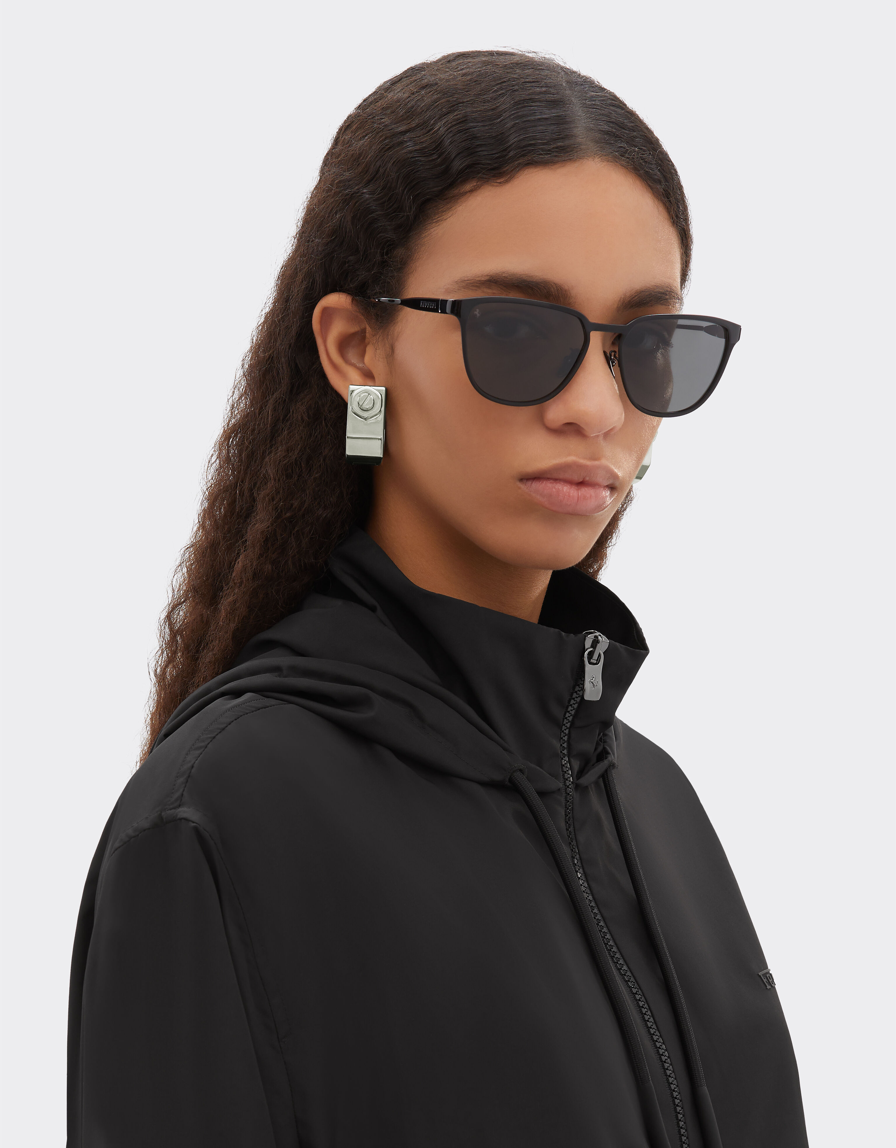 Ferrari Ferrari sunglasses in  blackmetal  with black crystal polarized lenses Black Matt LA0LDf