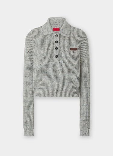 牛仔效果长袖 Polo 衫 Ferrari 牛仔效果长袖 Polo 衫 Beige CKWPO0003KCO0008f
