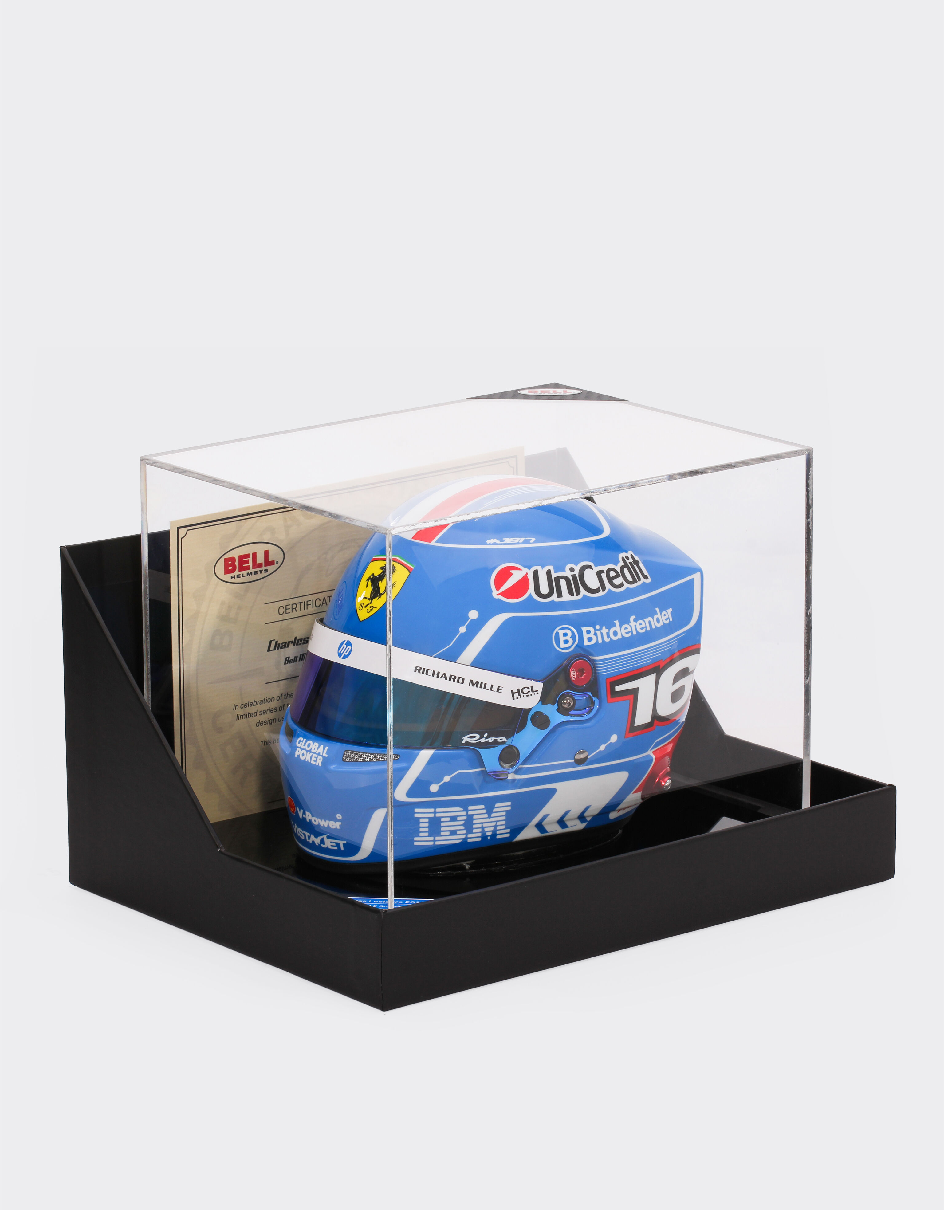 Ferrari 1:2比例Charles Leclerc迈阿密2025特别版迷你头盔 多色 LA07Sf
