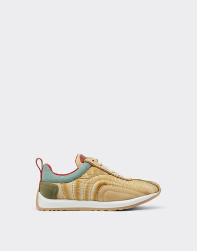 Ferrari 绒面革、纳帕皮革和尼龙训练鞋 Granite Green 50763f