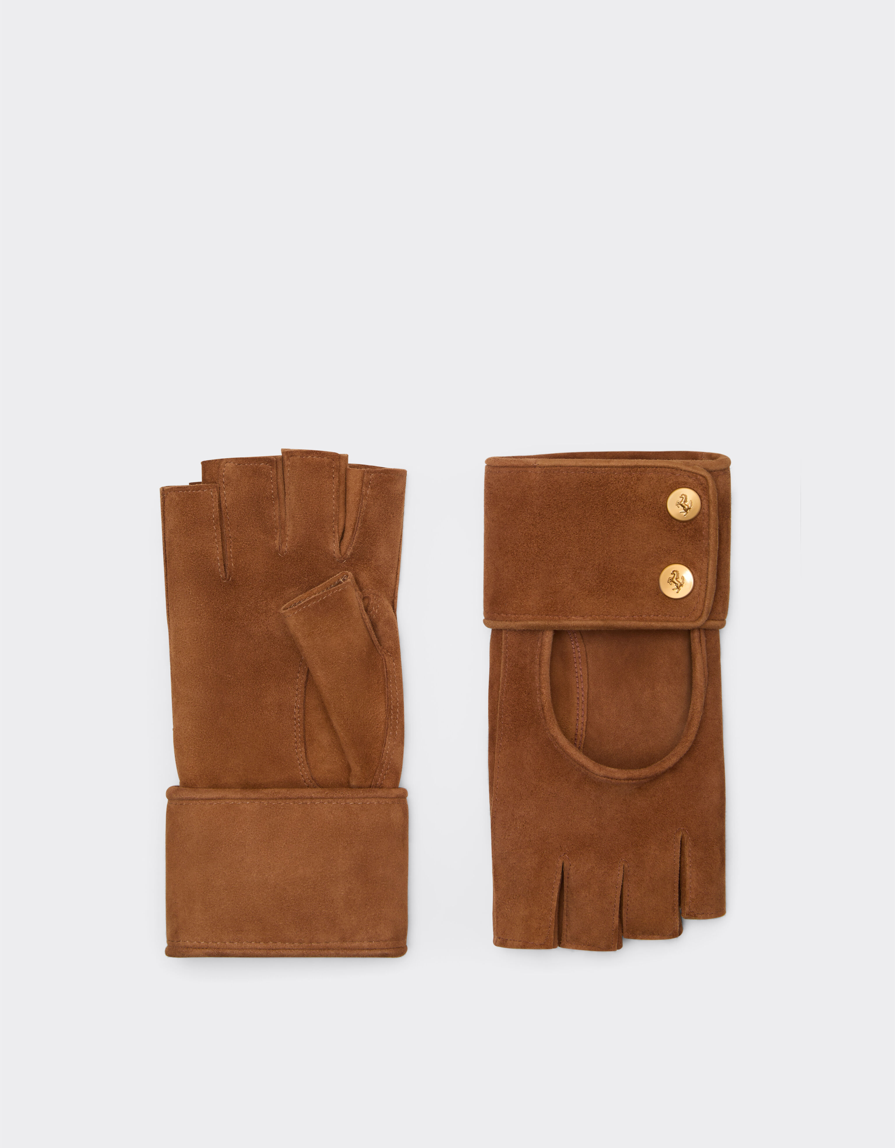 Ferrari 绒面革无指手套 榛子色 22318f