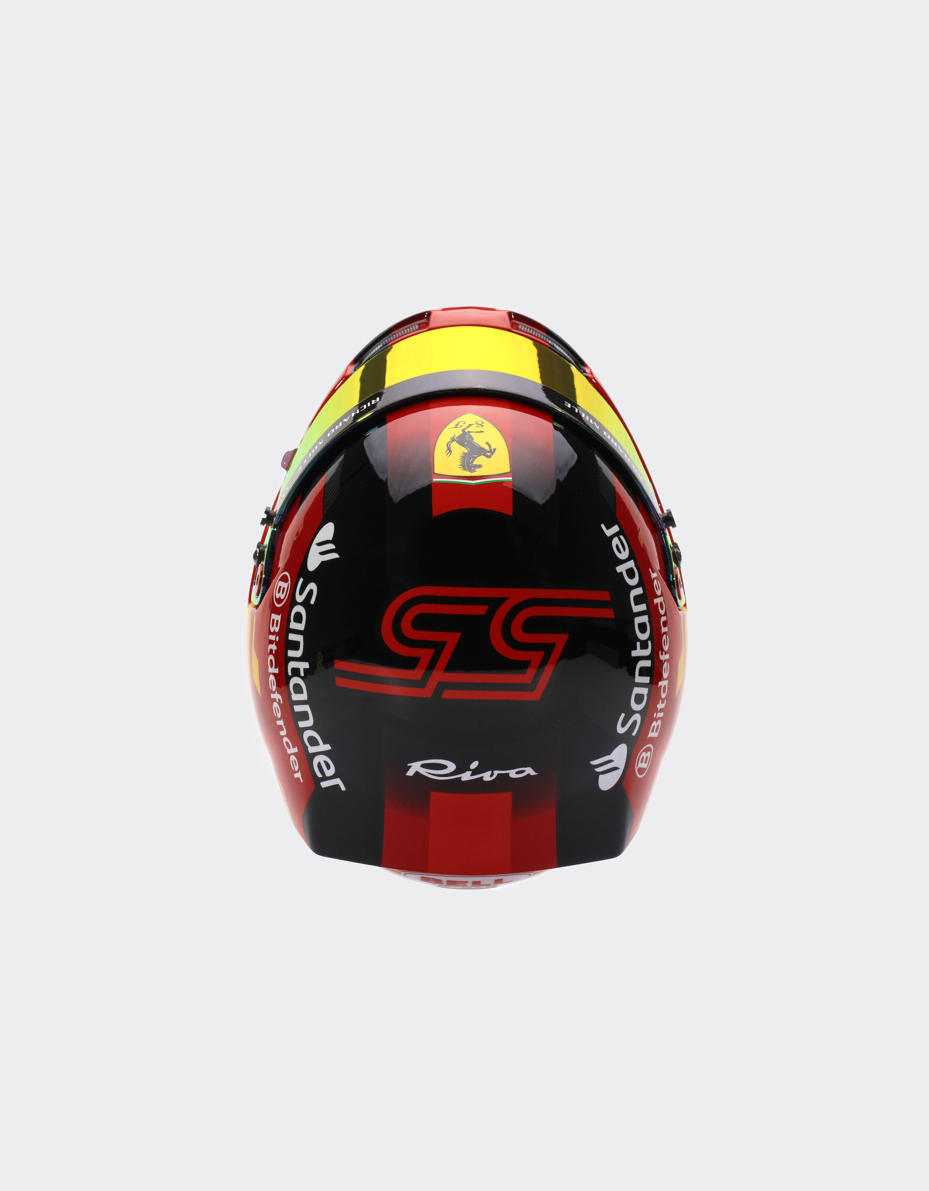 Ferrari 2024 Carlos Sainz helmet in 1:1 scale 红色 F1343f