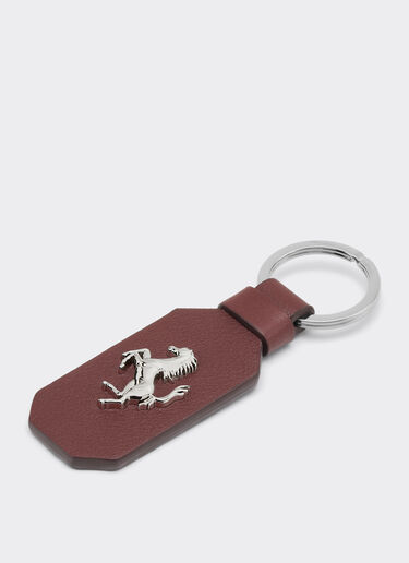 Ferrari Leather keychain with prancing horse Espresso 49222f