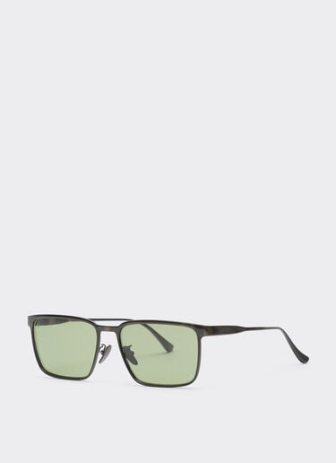 Ferrari Ferrari sunglasses in graymetal with green crystal lenses Grigio Scuro LA0LHf