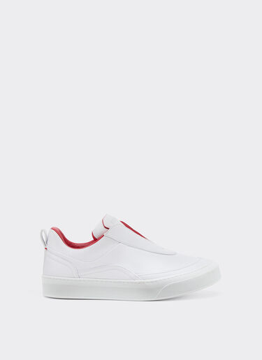 Nappa leather slip-on sneaker Ferrari Nappa leather slip-on sneaker Optical White 22744f