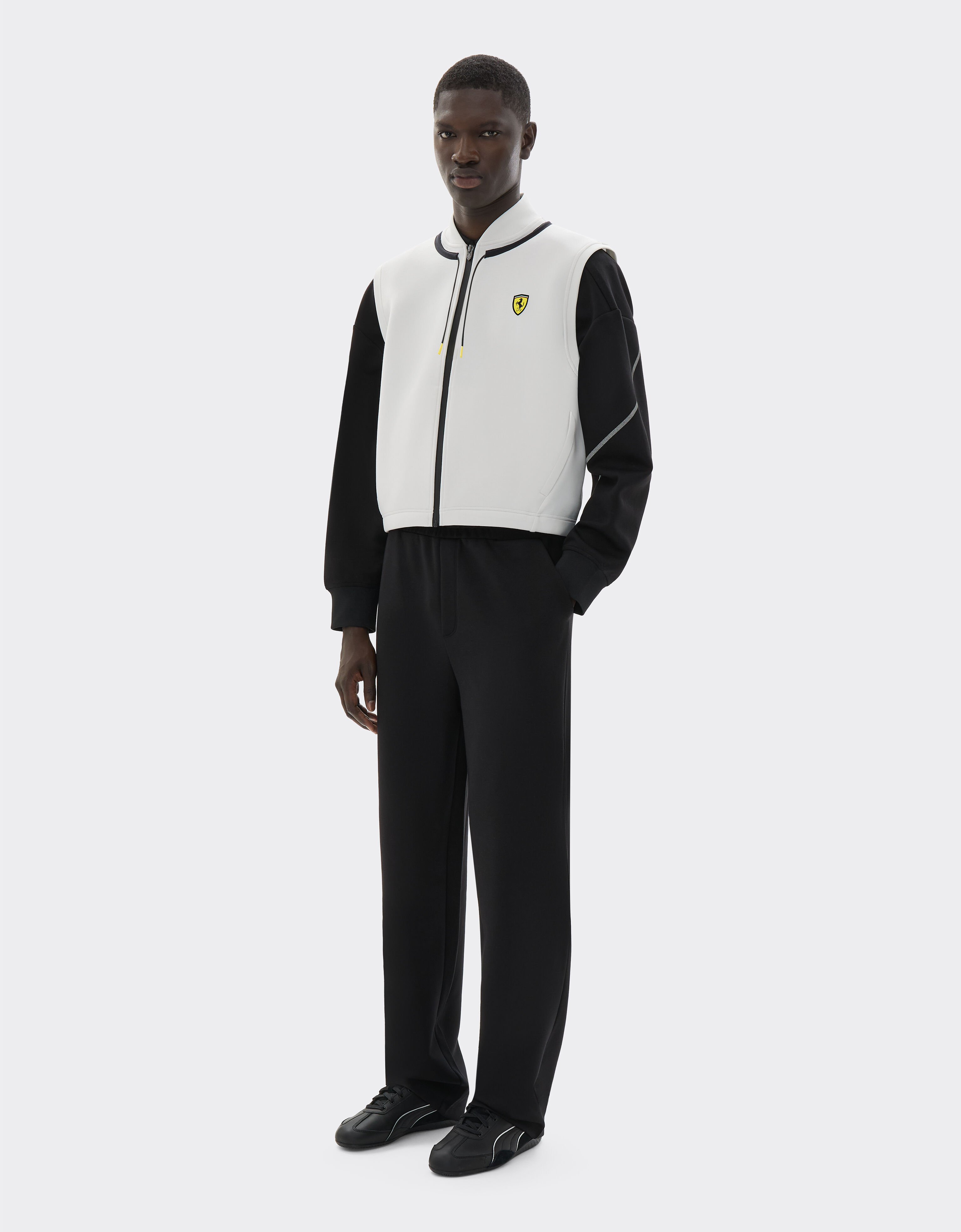  Scuba vest with Ferrari Scudetto Avorio SWMVT0011WNY0004f