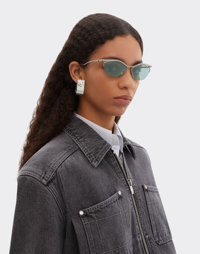 Ferrari Ferrari sunglasses in silvertitanium with blue mirrored lenses Silver LA0KTf