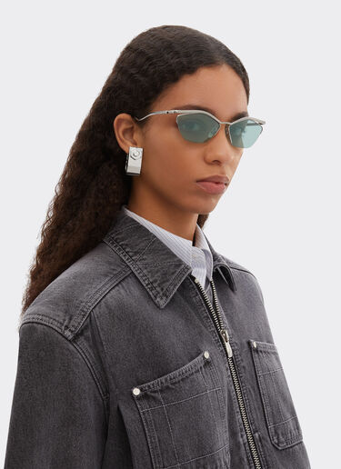 Ferrari sunglasses in silvertitanium with blue mirrored lenses Ferrari Ferrari sunglasses in silvertitanium with blue mirrored lenses Silver LA0KTf