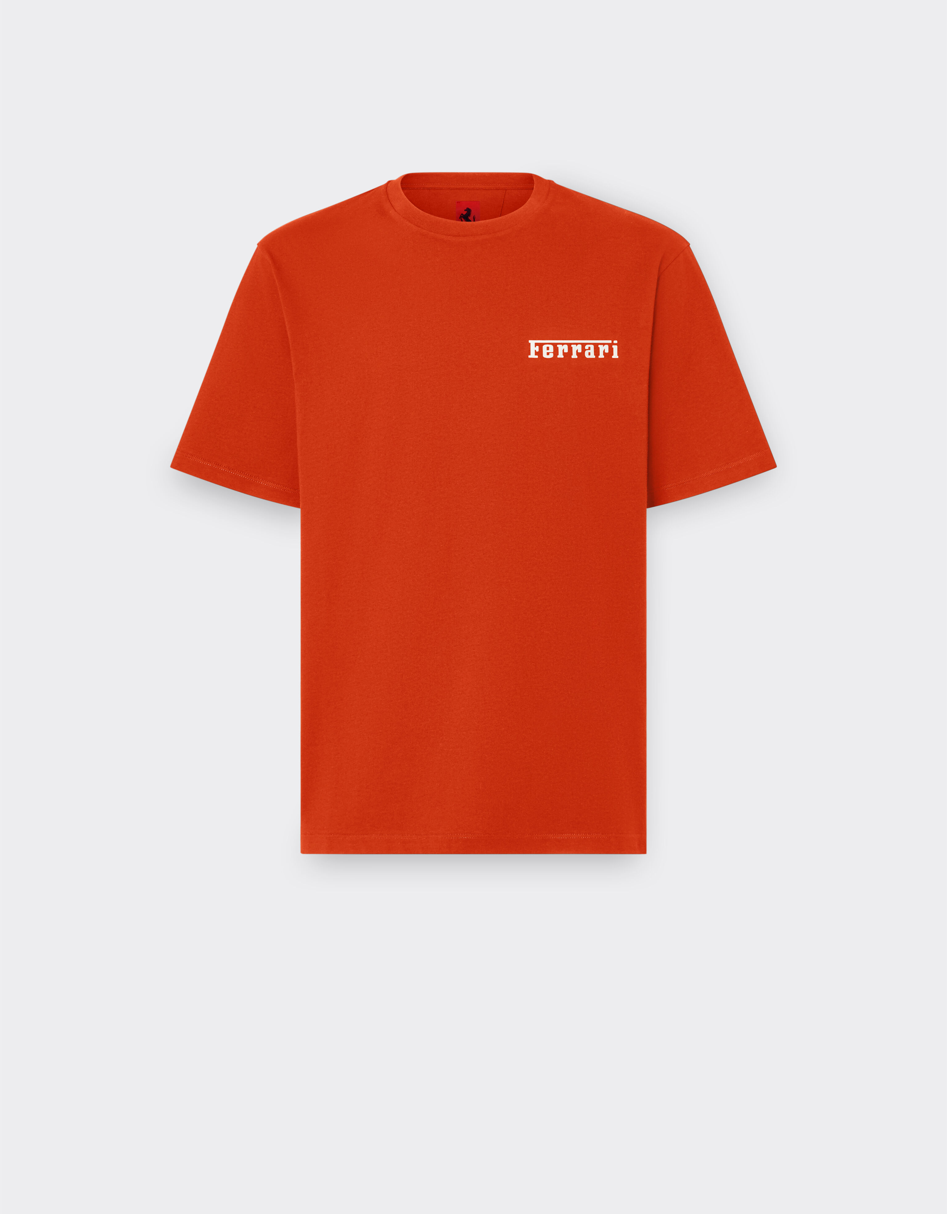 Cotton T-shirt with Ferrari logo Ferrari Cotton T-shirt with Ferrari logo Rosso Corsa 51044f