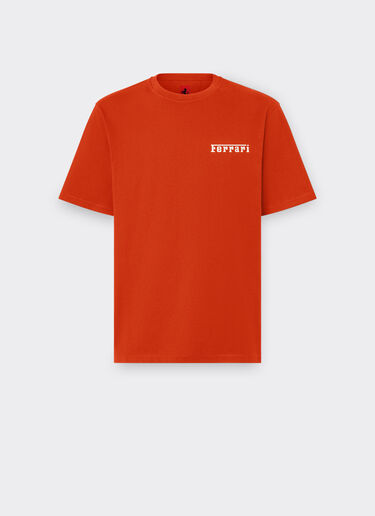 Cotton T-shirt with Ferrari logo Ferrari Cotton T-shirt with Ferrari logo Rosso Corsa 51044f