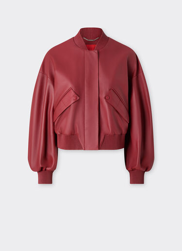 涂层纳帕皮革飞行夹克 Ferrari 涂层纳帕皮革飞行夹克 Maison Red 50083f